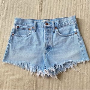 MADEWELL light wash relaxed denim shorts